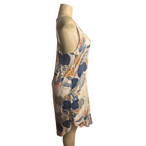 Women S 3rd Floor Studio Yellow Print Sleeveless Dress High Neck Toronto Viscose - Picture 5 of 6
